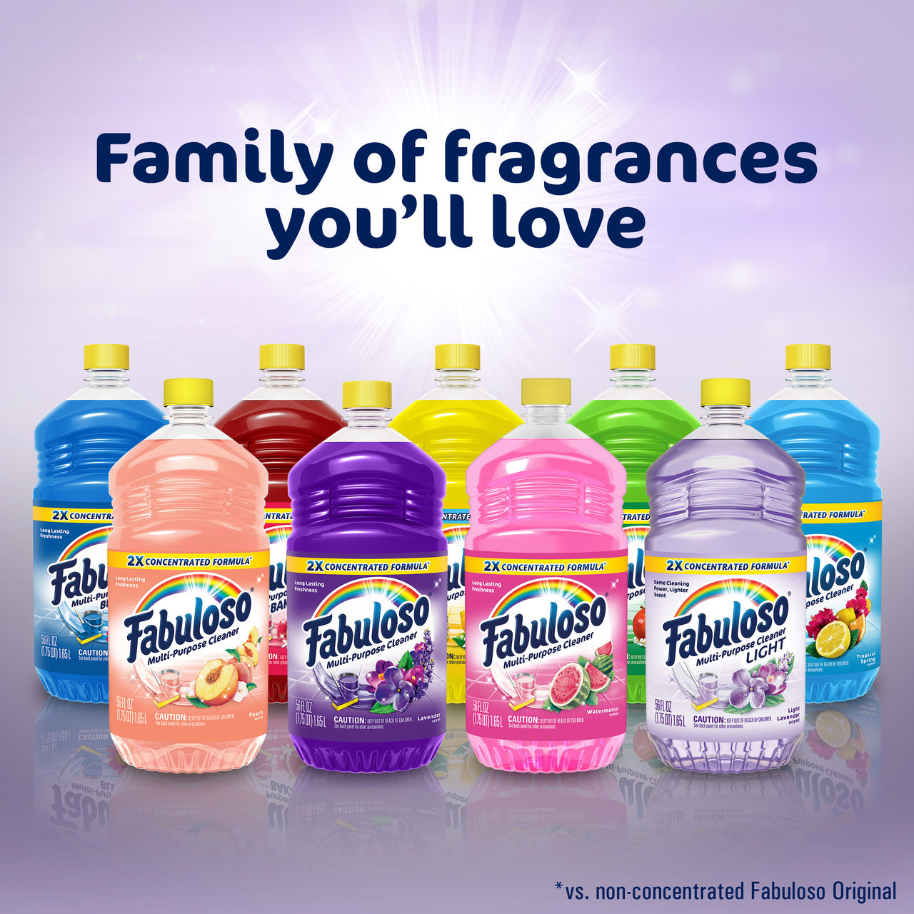 Various Fabuloso products with heading Famliy of fragrances you'll love